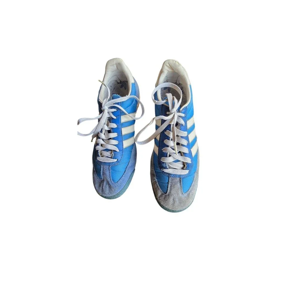 Adidas Dragon Blue White Suede Nylon Sneakers Men's Shoes 8.5 05/2004